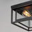 Maxim Lighting Cabana 2 Light Flush Mount, Black/Seedy