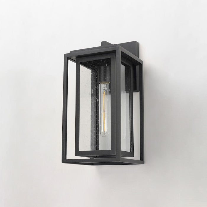 Maxim Lighting Cabana 1 Light Outdoor Sconce, Black/Seedy