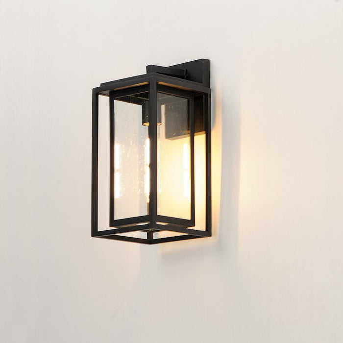 Maxim Lighting Cabana 1 Light Outdoor Sconce, Black/Seedy