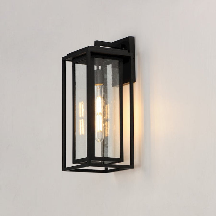 Maxim Lighting Cabana 1 Light Outdoor Sconce, Black/Seedy