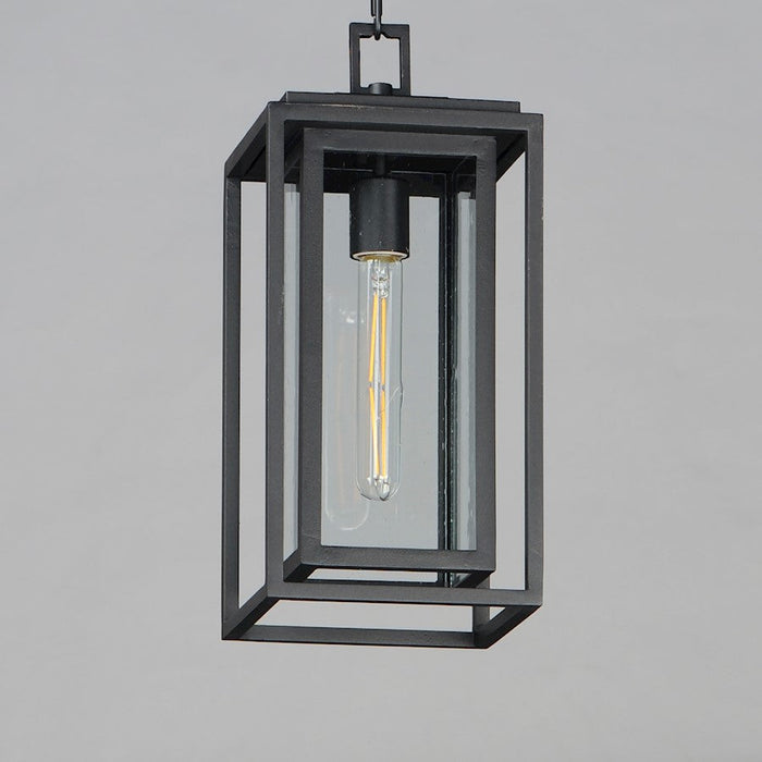 Maxim Lighting Cabana 1 Light Outdoor Hanging Pendant, Black/Seedy