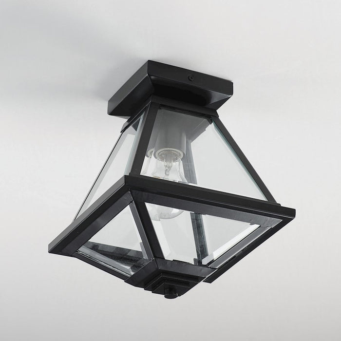 Maxim Lighting Prism 1 Light 9" Flush Mount, Black/Clear