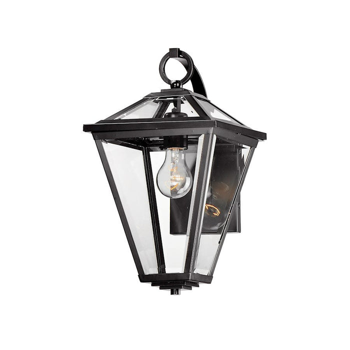 Maxim Lighting Prism 1 Light 16" Outdoor Wall Mount, Black/Clear - 30564CLBK