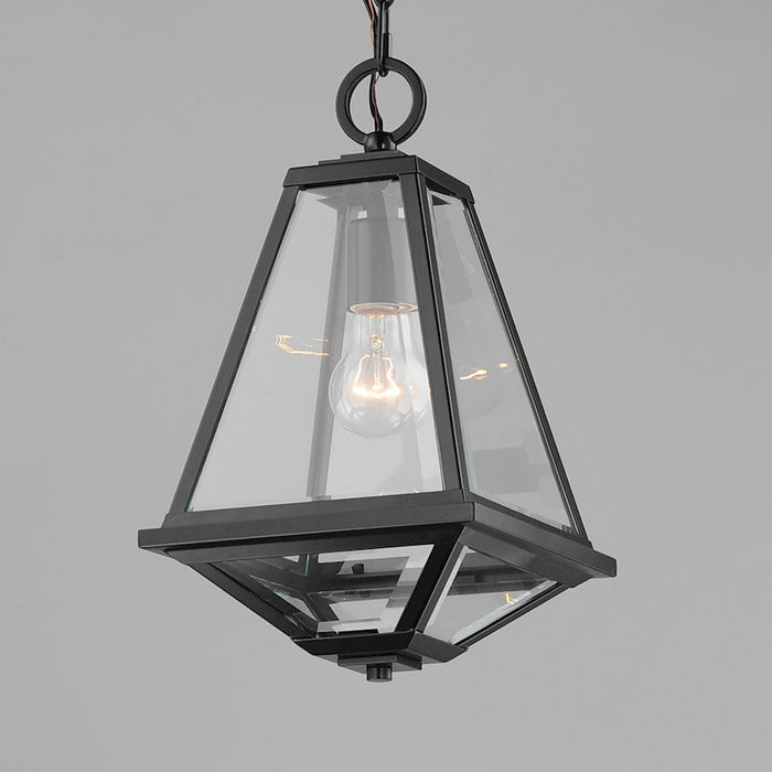 Maxim Lighting Prism 1 Light 16" Outdoor Pendant, Black/Clear