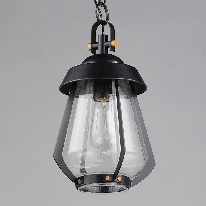 Maxim Lighting Mariner Outdoor Pendant, Black/Brass/Seedy