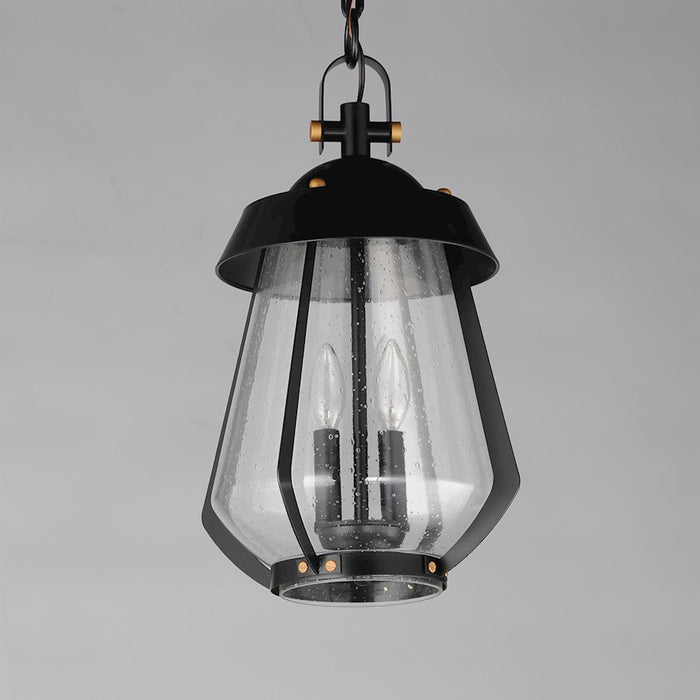 Maxim Lighting Mariner Outdoor Pendant, Black/Brass/Seedy