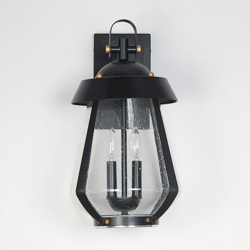 Maxim Lighting Mariner 2Lt Outdoor Wall Mount, Black/Brass/Seedy