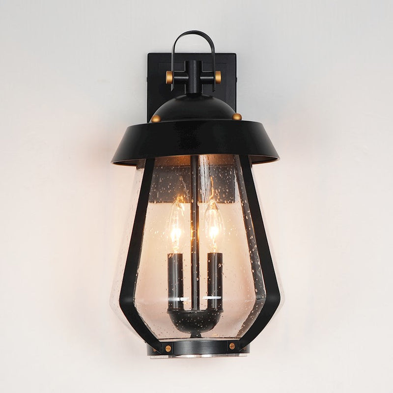 Maxim Lighting Mariner 2Lt Outdoor Wall Mount, Black/Brass/Seedy