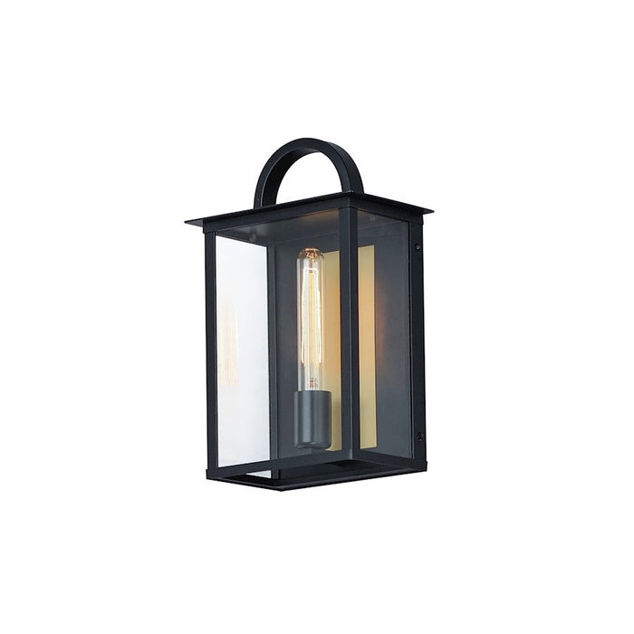 Maxim Lighting Manchester 1 Light Outdoor Wall Sconce, Black/Clear - 30752CLBK