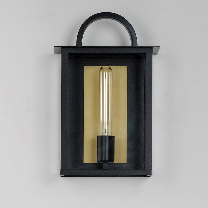 Maxim Lighting Manchester Outdoor Wall Sconce, Black/Clear