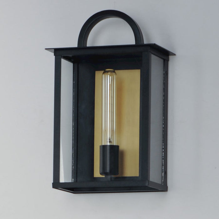 Maxim Lighting Manchester Outdoor Wall Sconce, Black/Clear