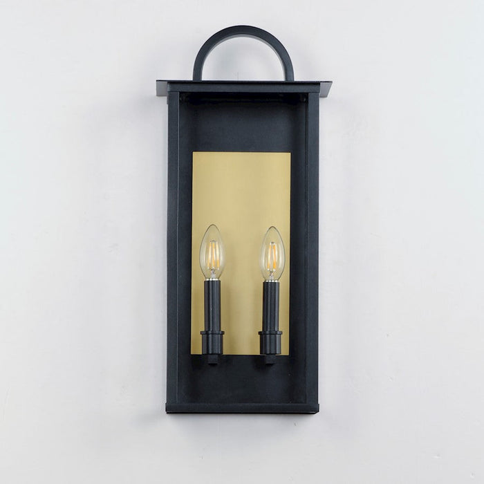 Maxim Lighting Manchester Outdoor Wall Sconce, Black/Clear