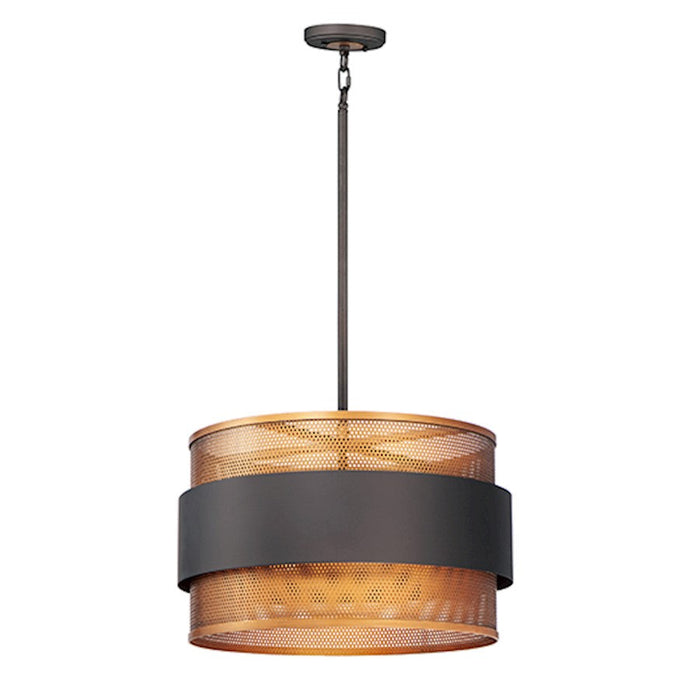 Maxim Lighting Caspian 3-Light Pendant in Oil Rubbed Bronze/Antique Brass - 31204OIAB