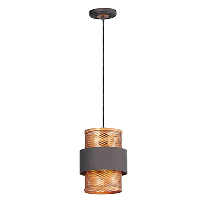 Maxim Lighting Caspian 1-Light Pendant in Oil Rubbed Bronze/Antique Brass - 31208OIAB