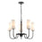 Maxim Lighting Town and Country 5 Light Chandelier, Black/White - 32005SWBK