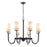 Maxim Lighting Town and Country 8 Light Chandelier, Black/White - 32008SWBK