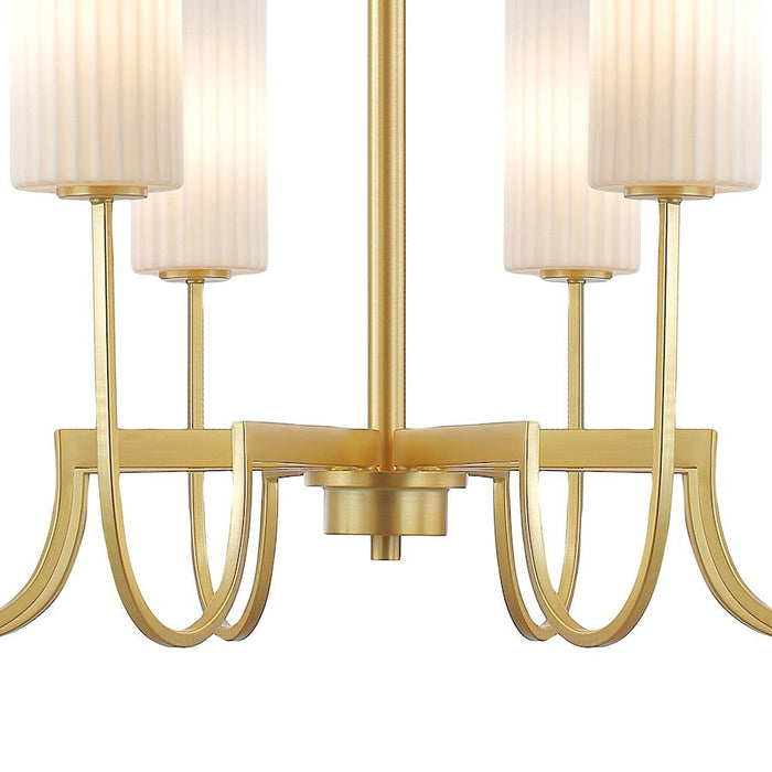 Maxim Lighting Town & Country Chandelier, Brass/White