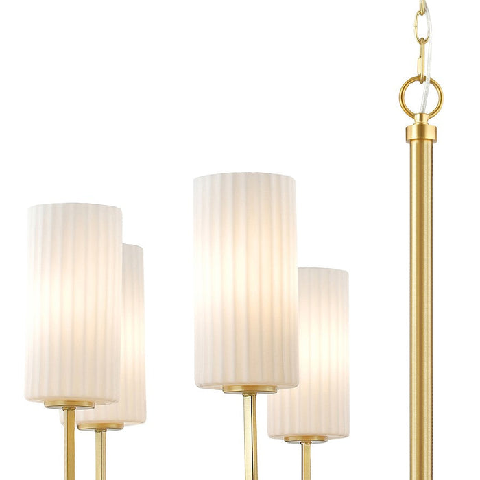 Maxim Lighting Town & Country Chandelier, Brass/White