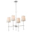 Maxim Lighting Huntington 4 Light Chandelier, Satin Nickel/White - 32364WTSN