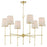 Maxim Lighting Huntington 6 Light Chandelier, Satin Brass/White - 32366WTSBR