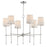 Maxim Lighting Huntington 6 Light Chandelier, Satin Nickel/White - 32366WTSN