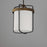 Maxim Ruffles 3 Light Pendant, Black/Antique Brass/Satin White