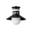 Maxim Admiralty 1 Light Outdoor Flush Mount, Black/Satin White - 35120SWBK