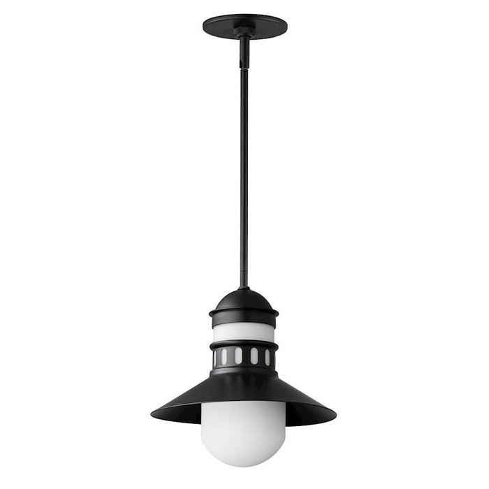 Maxim Lighting Admiralty 1 Light Outdoor Pendant, Black/Satin White - 35121SWBK