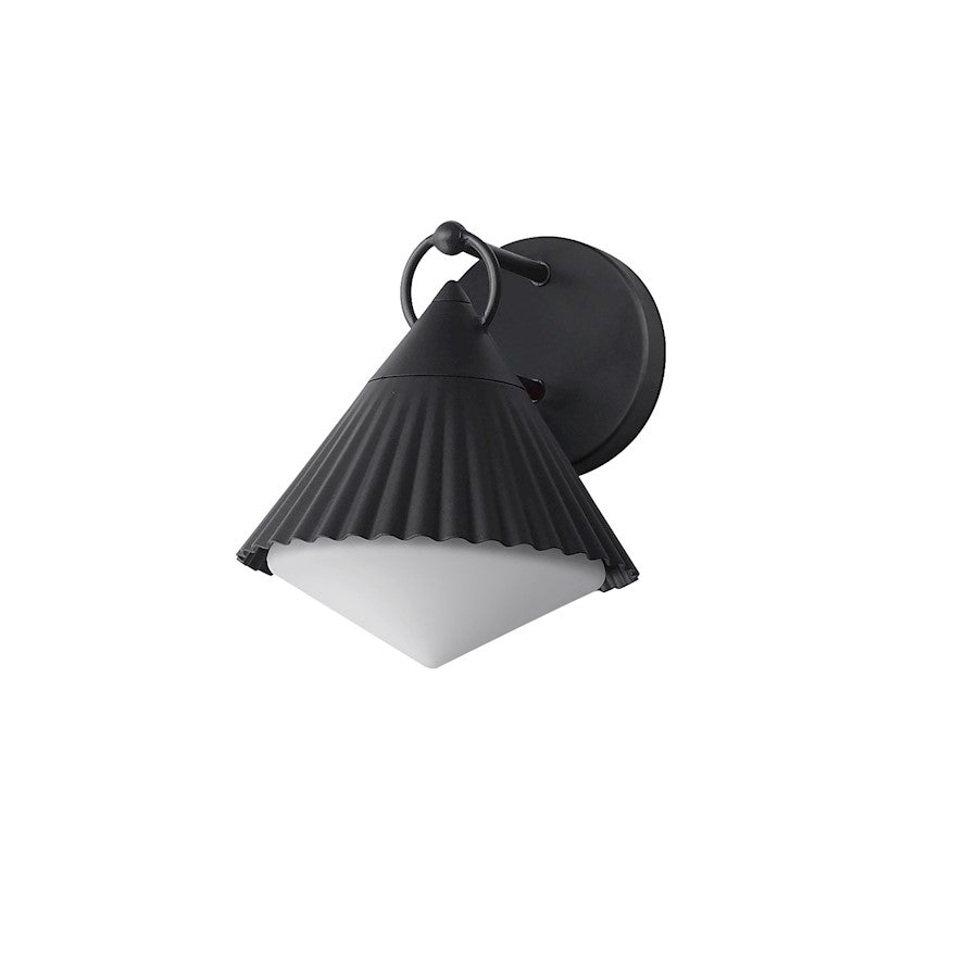 Maxim Lighting Odette 1 Light 10" Outdoor Wall Mount, Black/White - 35132WTBK