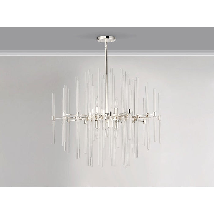 Maxim Lighting Divine 8-Light Chandelier, Polished Nickel/Clear