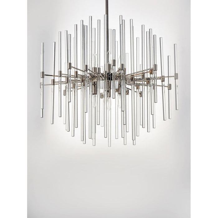 Maxim Lighting Divine 8-Light Chandelier, Polished Nickel/Clear