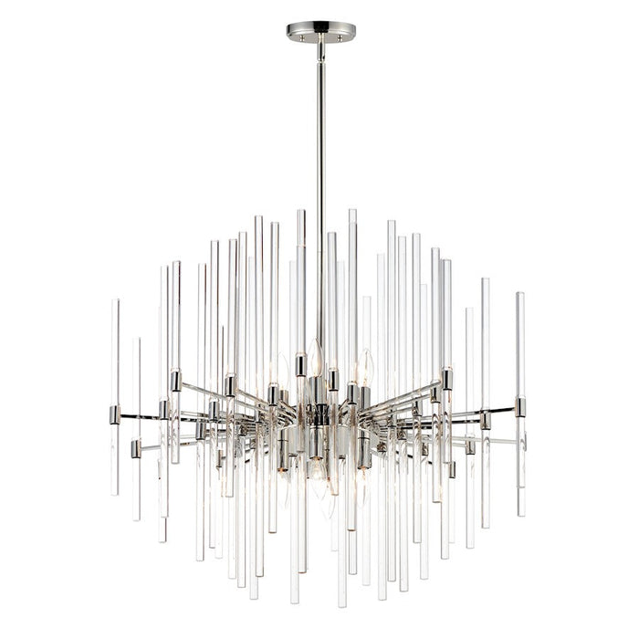 Maxim Lighting Divine 8-Light 28" Chandelier, Polished Nickel/Clear - 38406CLPN