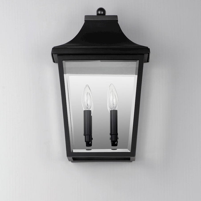 Maxim Lighting Sutton Place Vx Outdoor Wall Mount, Black/Clear