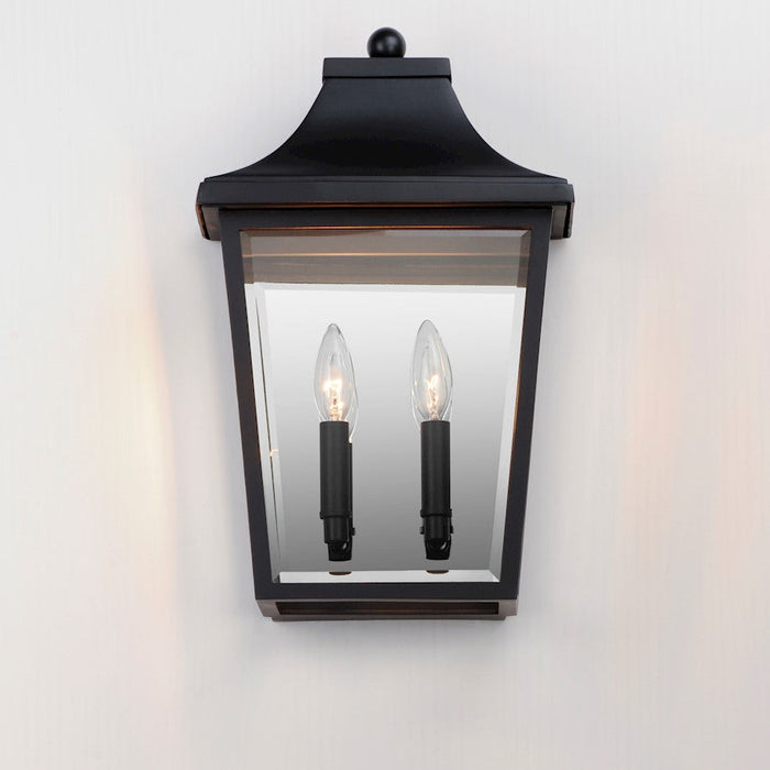 Maxim Lighting Sutton Place Vx Outdoor Wall Mount, Black/Clear