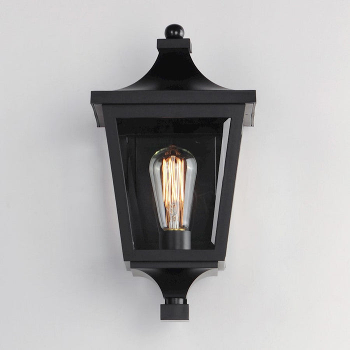 Maxim Lighting Sutton Place Vx 1 Light Outdoor Sconce, Black/Clear