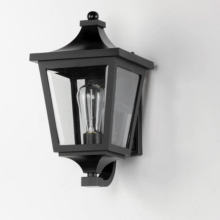 Maxim Lighting Sutton Place Vx 1 Light Outdoor Sconce, Black/Clear