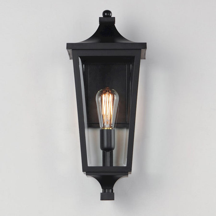 Maxim Lighting Sutton Place Vx 1 Light Outdoor Sconce, Black/Clear