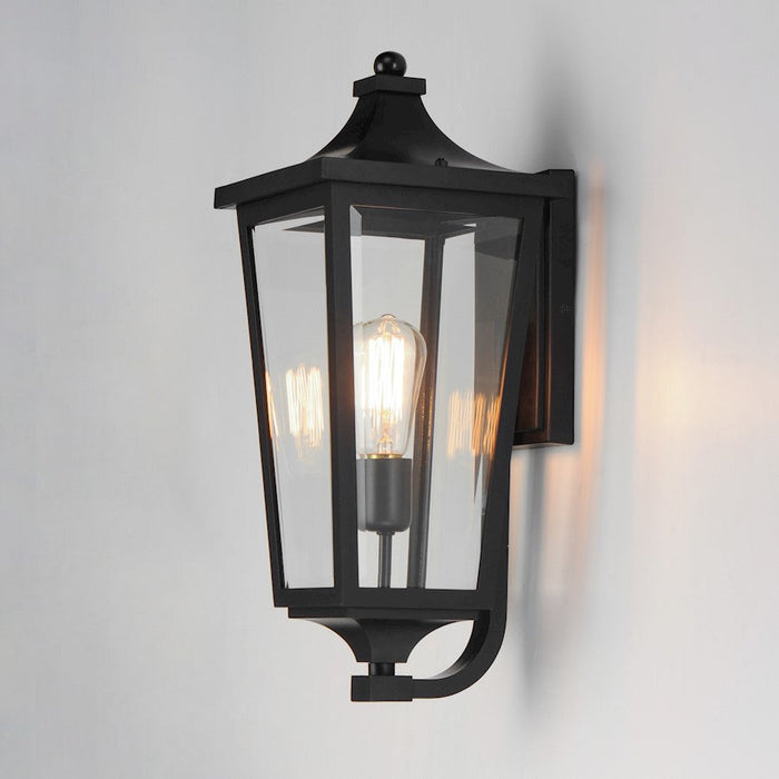 Maxim Lighting Sutton Place Vx 1 Light Outdoor Sconce, Black/Clear