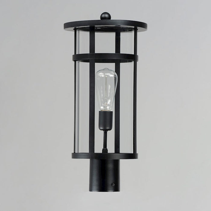 Maxim Lighting Clyde Vx 1 Light Post Lantern, Black/Clear