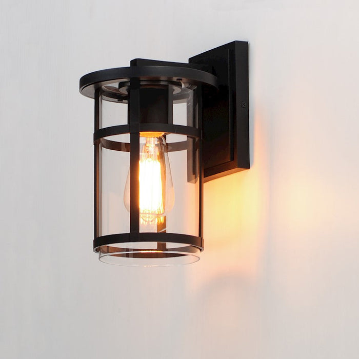 Maxim Lighting Clyde Vx 1 Light Outdoor Wall Sconce, Black/Clear