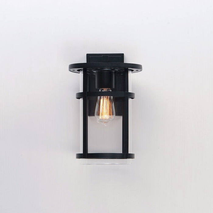 Maxim Lighting Clyde Vx 1 Light Outdoor Sconce, Black/Clear