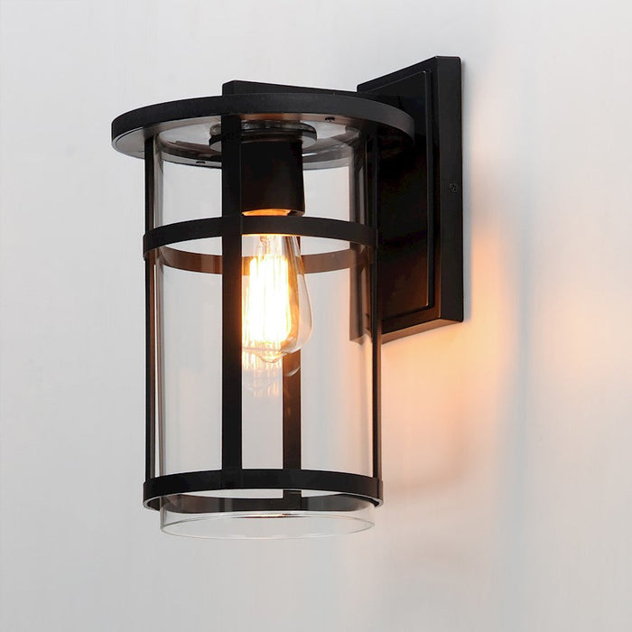 Maxim Lighting Clyde Vx 1 Light Outdoor Sconce, Black/Clear