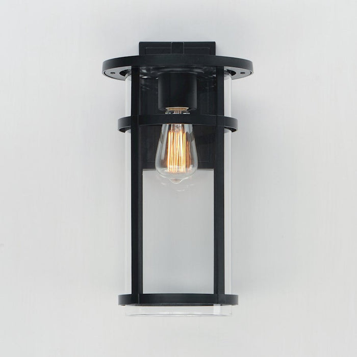 Maxim Lighting Clyde Vx 1 Light Outdoor Sconce, Black/Clear