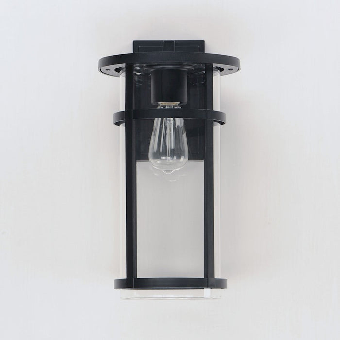 Maxim Lighting Clyde Vx 1 Light Outdoor Sconce, Black/Clear