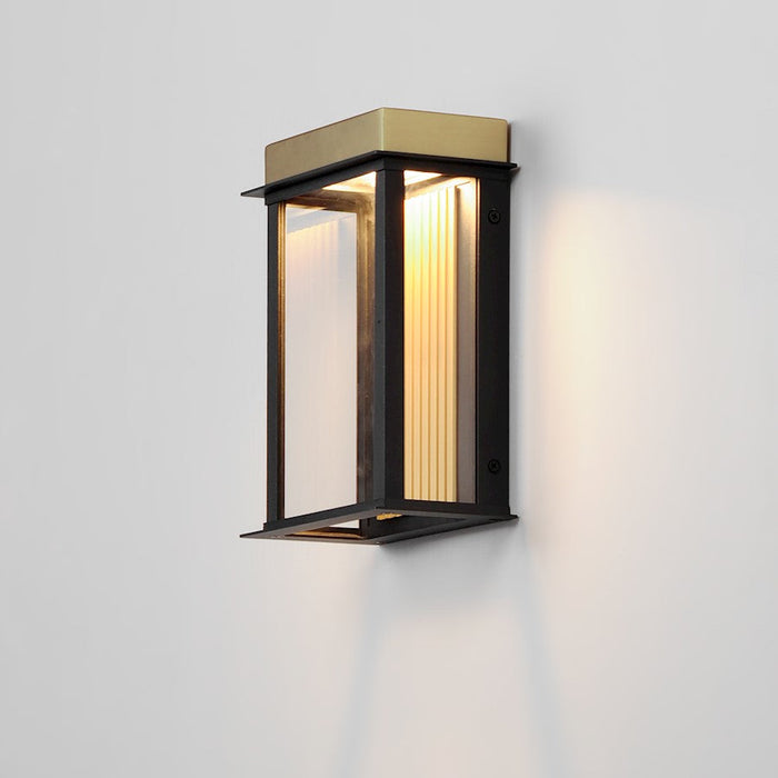 Maxim Lighting Rincon LED 1 Light Outdoor Sconce, Black/Gold