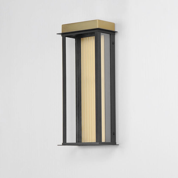 Maxim Lighting Rincon LED 1 Light Outdoor Sconce, Black/Gold