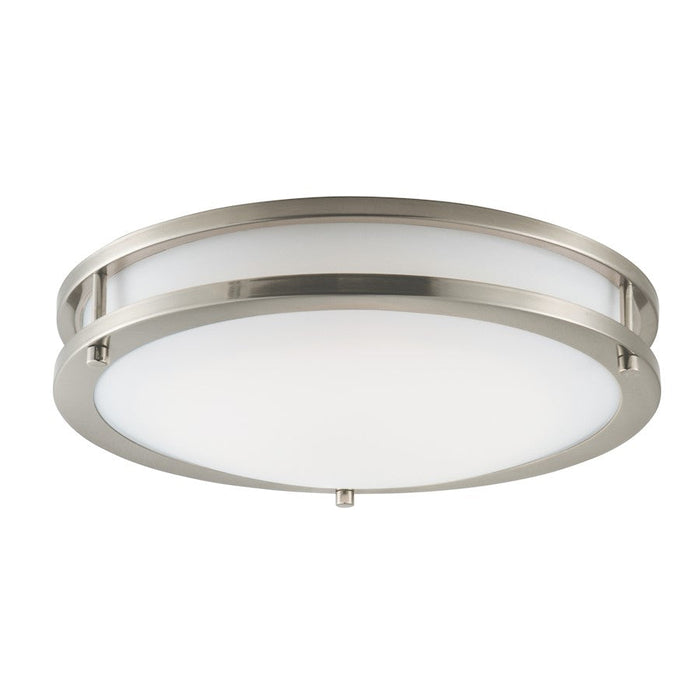 Maxim Lighting Linear LED 1-Light 14" Flush Mount, Nickel/White - 55543WTSN