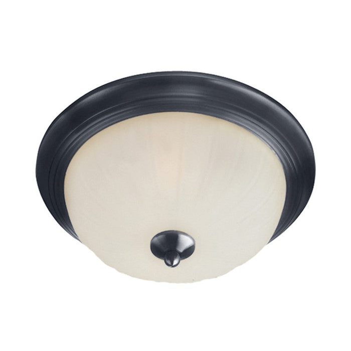 Maxim Lighting Essentials 583X 11.5" 1-Light Flush, Black/Frosted - 5830FTBK