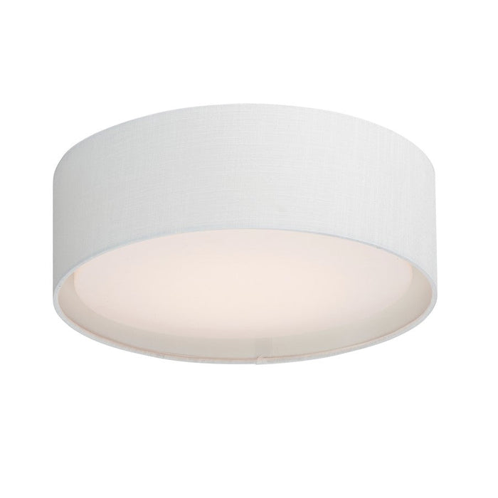 Maxim Lighting Prime 1 Light 8" Flush Mount, White Linen - 60232WL