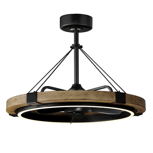 Maxim Lighting Timber 1 Light Fandelight, Driftwood/Black - 61011DWBK